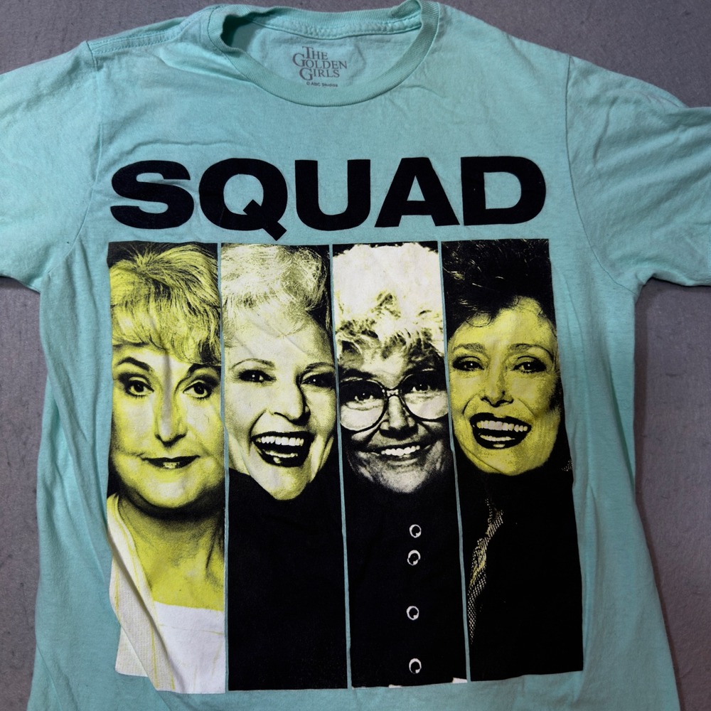The Golden Girls Squad Graphic T-Shirt Mint Green Small Dorothy Rose Sophia TV